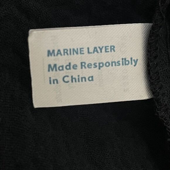 SOLD - Marine Layer 2023 Corinne Double Gauze Cotton Maxi Dress - Picture 8 of 11